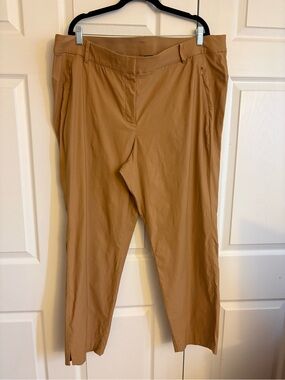 Lane Bryant Women’s Classic Camel Straight-Leg Ankle Length Trousers